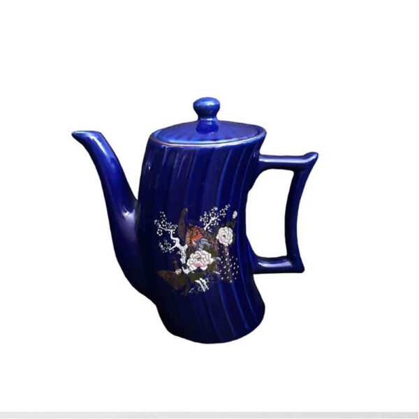 Handgefertigte Töpferkaraffe Blaues künstlerisches Tavoos