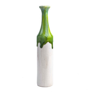 Keramik-Einzelstielvase – Handgemacht & ästhetisches Geschenk mit Tropfen-Glasur-Design