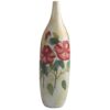 Handgefertigte dekorative Keramik-Knospenvase, handgemalt mit Blumenmuster