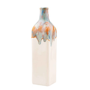 Mini-Blumenvase für Einzelstiele – Handgemacht mit Tropfen-Glasur-Design