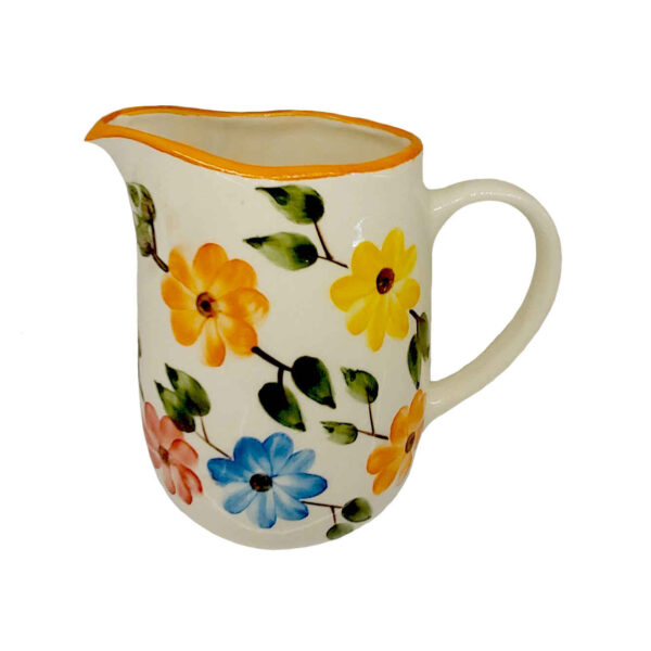 Handgefertigte Töpferkaraffe Weiß Borna