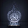 Islamische 3D-LED-Nachtlampe Thronvers