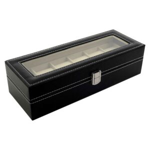 Luxus Leder-Uhrenbox – 5 Fächer