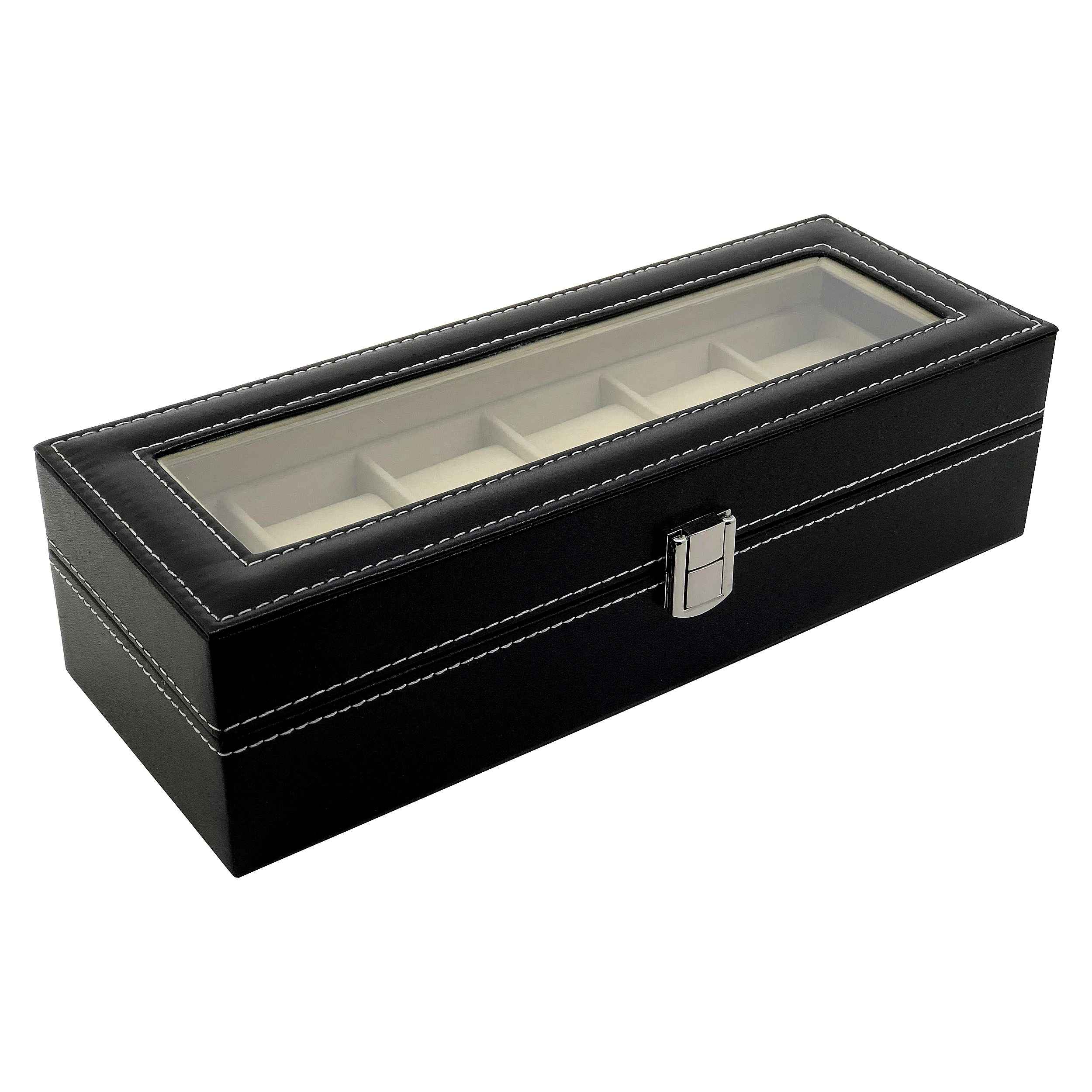 Luxus Leder-Uhrenbox - 5 Fächer