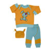 Langarm Hemd Set Kaninchen Muster Modell Girlish (3 Teile)