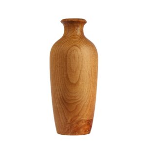 Handgefertigte dekorative Holzvasen aus massivem Naturholz, Minimalistisch Yasna