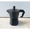 Moka Kanne für den Herd - Klassischer italienischer Kaffeezubereiter 3 Tassen Kapazität Schwarz