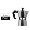 Moka Kanne für den Herd - Klassischer italienischer Kaffeezubereiter 3 Tassen Kapazität Morsana