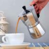 Moka Kanne für den Herd - Klassischer italienischer Kaffeezubereiter 3 Tassen Kapazität Morsana