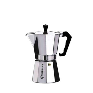 Moka Kanne für den Herd – Klassischer italienischer Kaffeezubereiter 3 Tassen Kapazität Morsana