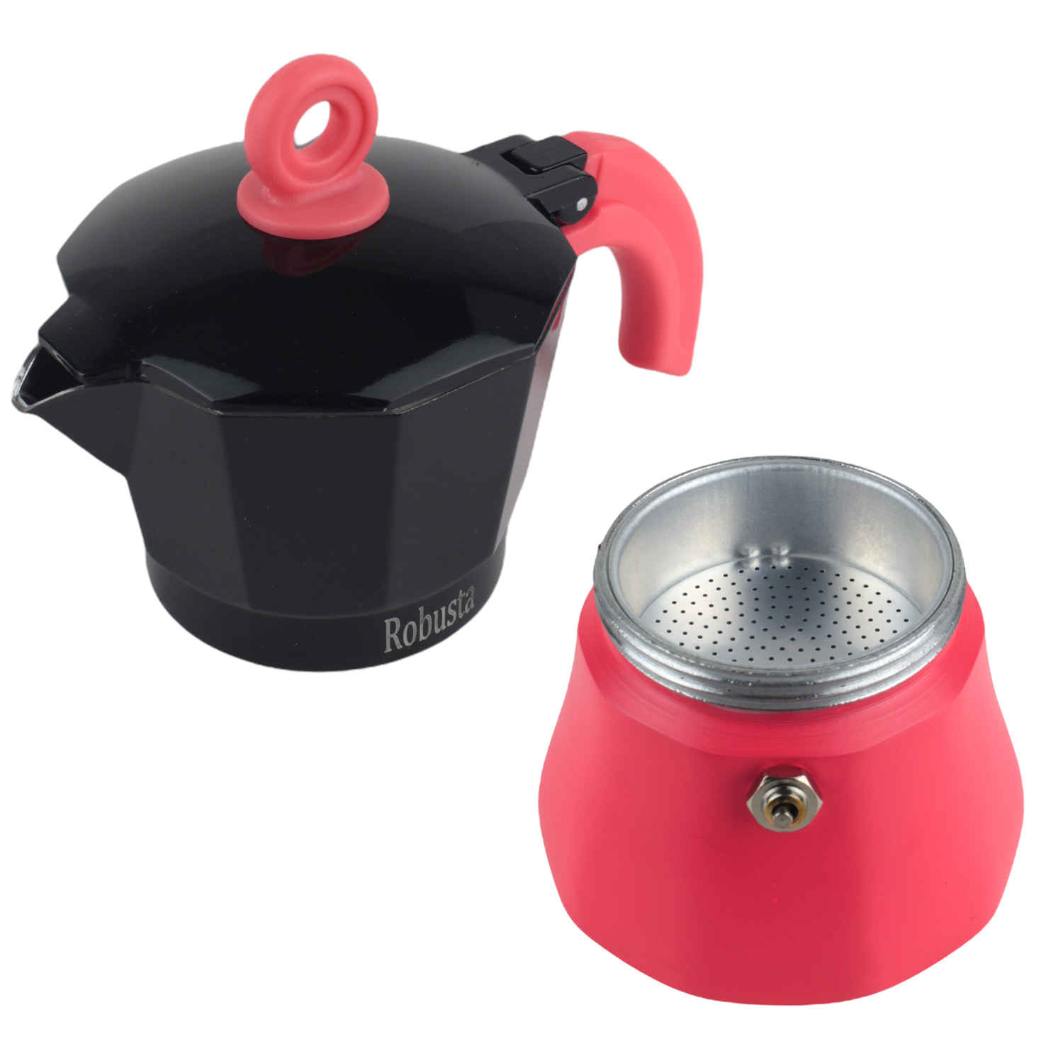 Moka Kanne für den Herd – Klassischer italienischer Kaffeezubereiter 3 Tassen Kapazität Robusta