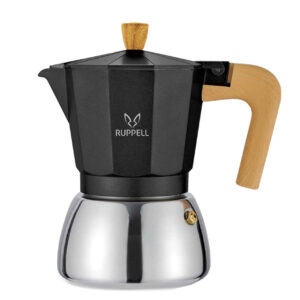 Moka Kanne für den Herd – Klassischer italienischer Kaffeezubereiter 3 Tassen Kapazität Ruppel