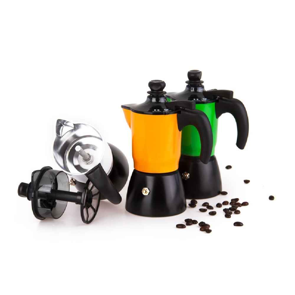 Moka Kanne für den Herd – Klassischer italienischer Kaffeezubereiter 3 Tassen Kapazität French Press