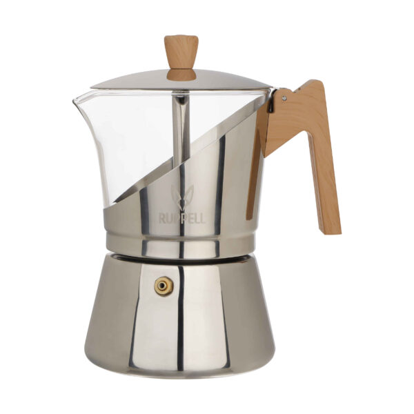 Moka Kanne für den Herd - Klassischer italienischer Kaffeezubereiter 6 Tassen Kapazität Rupple