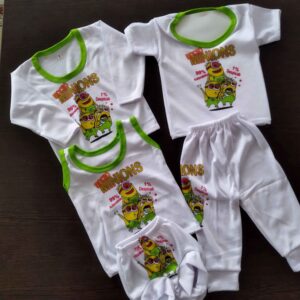 Neugeborenen Bekleidungs Set mit Minions Muster (5 Teile)
