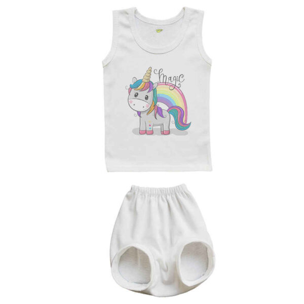 Neugeborenen Weste & Shorts Set Modell Magisches Einhorn