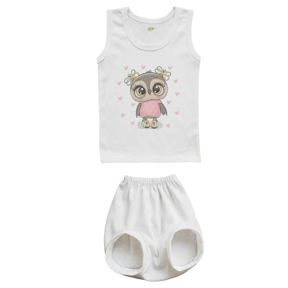 Neugeborenen Weste & Shorts Set Modell Eule