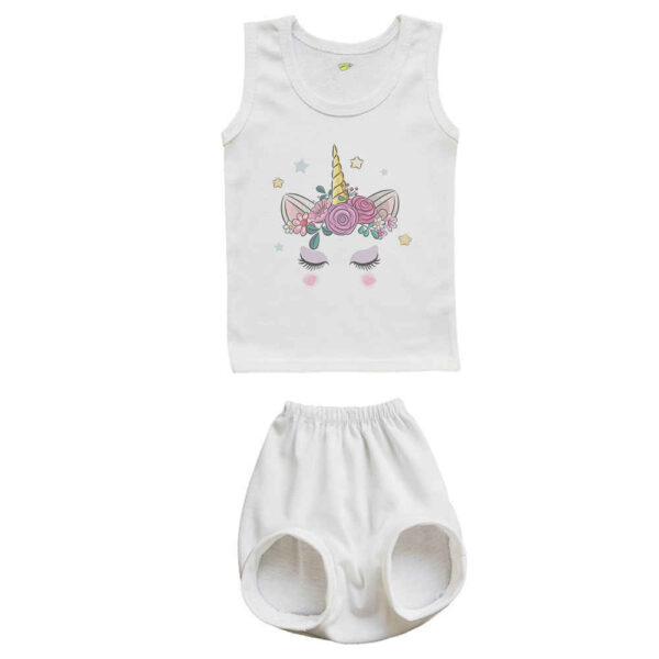 Neugeborenen Weste & Shorts Set Modell Einhorn