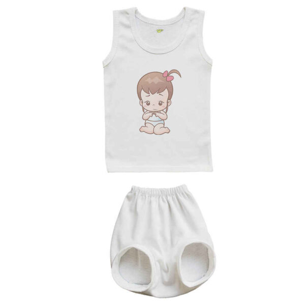Neugeborenen Weste & Shorts Set mit Baby Mädchen Design