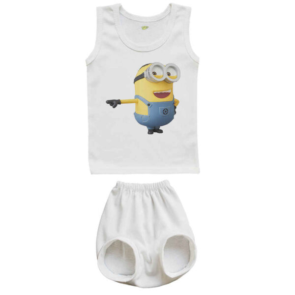 Neugeborenen Weste & Shorts Set mit Minions Muster