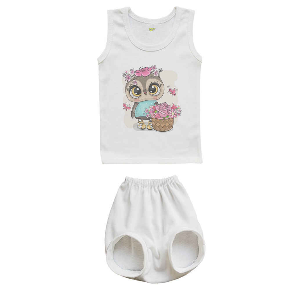 Neugeborenen Weste & Shorts Set mit Eulen Design