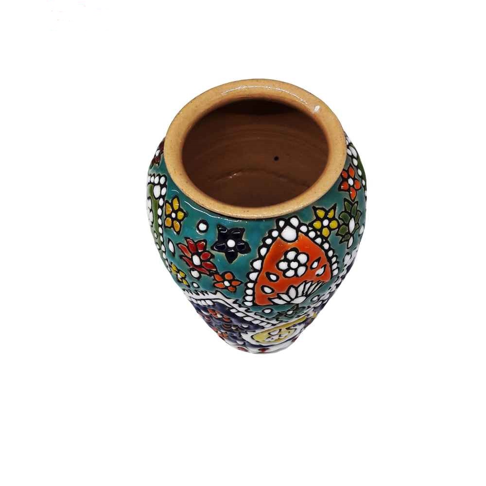 Handgefertigter persischer Keramik-Stifthalter für den Schreibtisch – Minakari emailliert