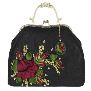 Bandstickerei Clutch Handtasche – Samt mit Sara Design