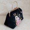 Bandstickerei Clutch Handtasche - Samt mit Aviz Design
