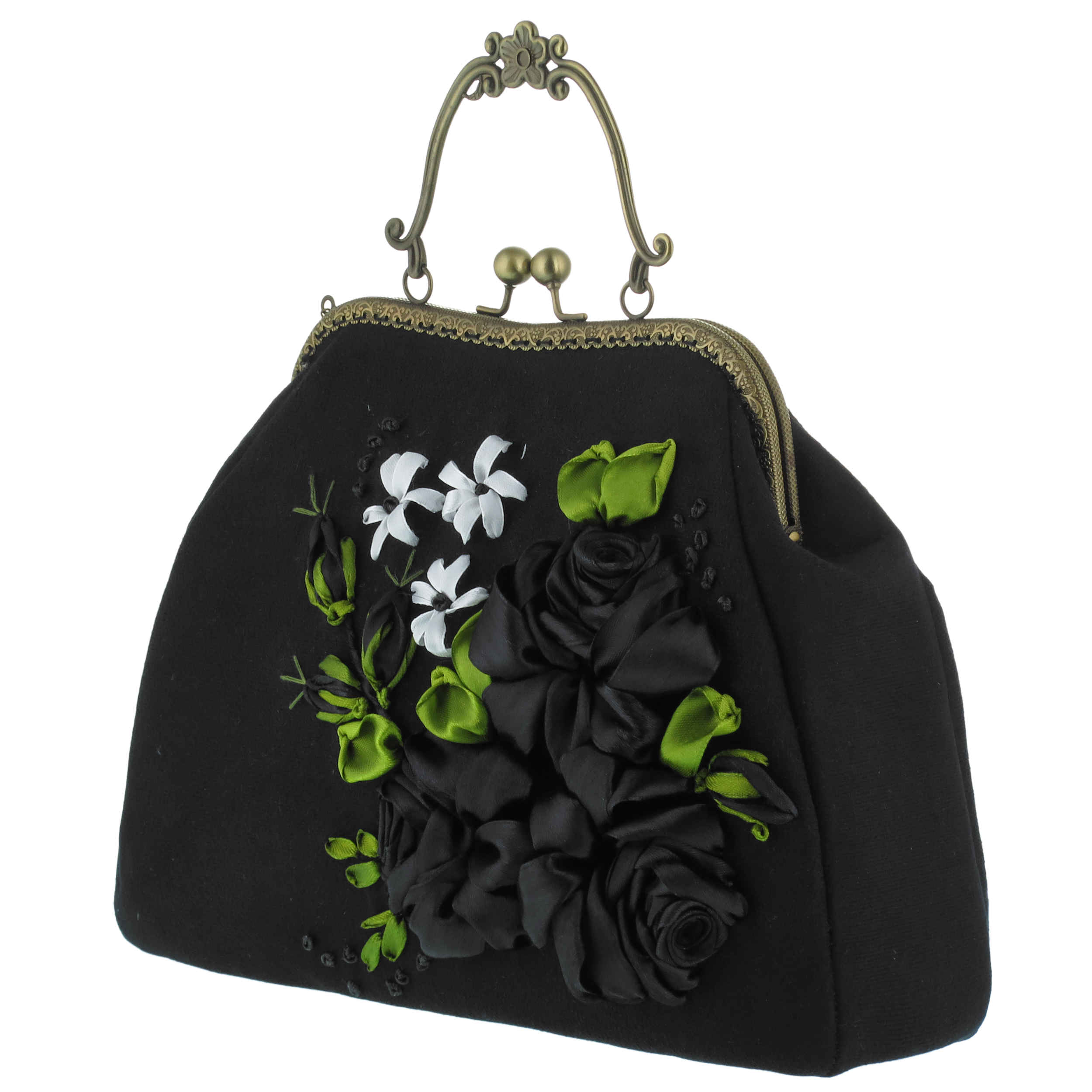 Bandstickerei Clutch Handtasche – Samt mit Malih Design