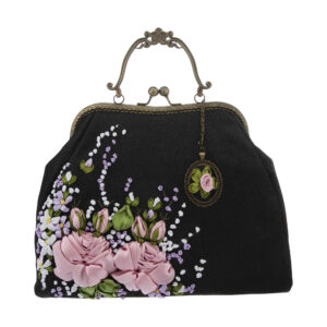 Bandstickerei Clutch Handtasche – Samt mit Reyhan Design