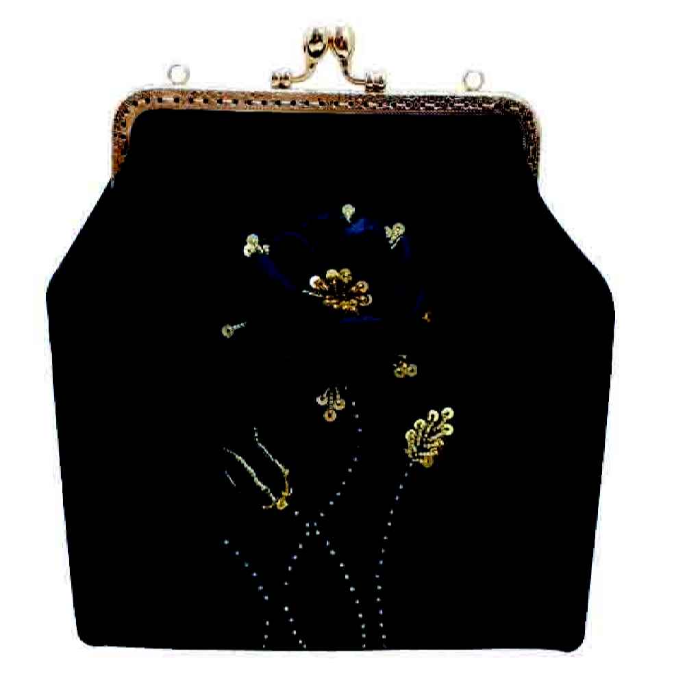 Bandstickerei Clutch Handtasche - Samt mit Sarafraz Design