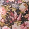 Runder Samt-Pouf mit Blumendesign, Modell Flowers