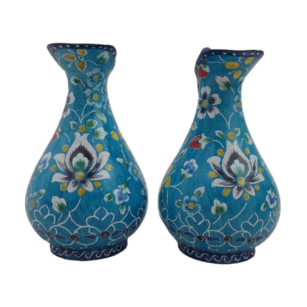 Dekorativer Krug Handgefertigt mit Persischer Minakari-Emaille Maha