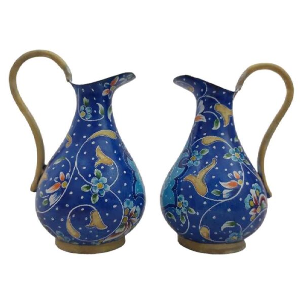 Dekorativer Krug Handgefertigt mit Persischer Minakari-Emaille Yaser