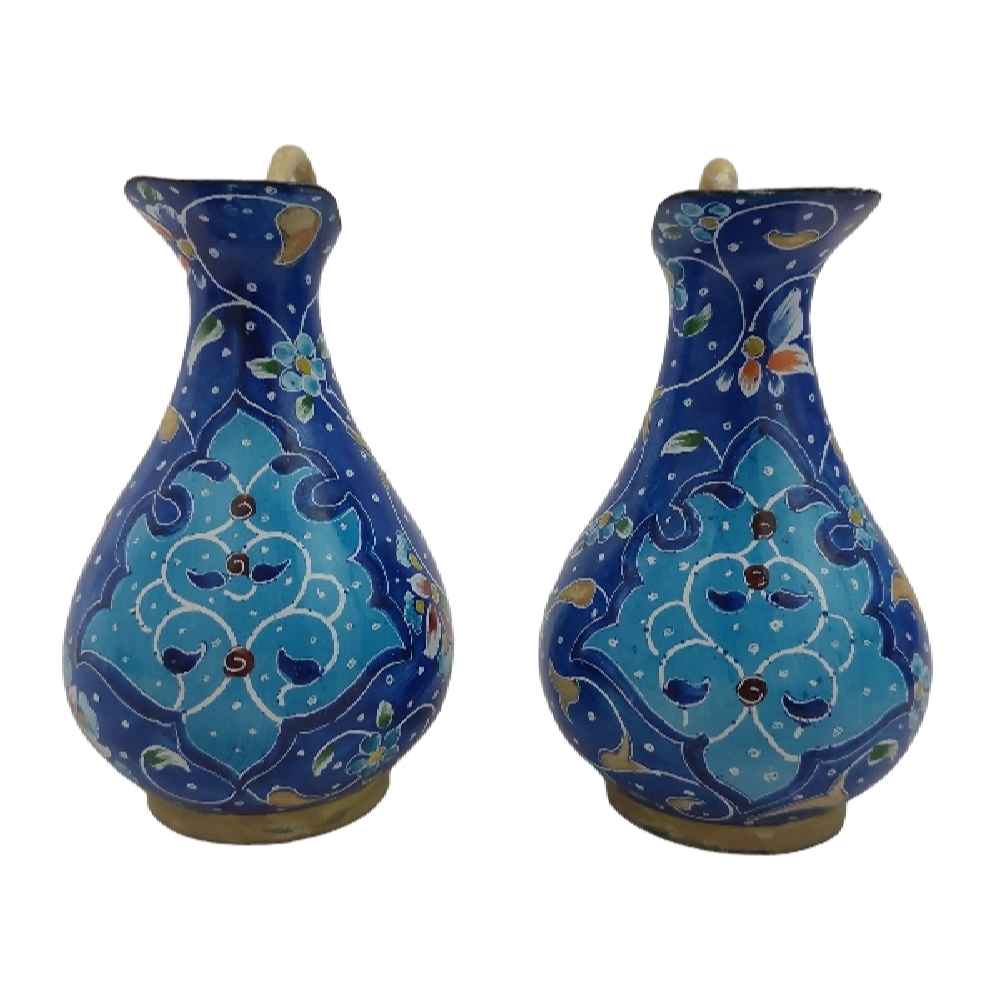 Dekorativer Krug Handgefertigt mit Persischer Minakari-Emaille Yaser