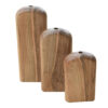 Handgefertigte dekorative Holz-Einzelstielvase – Ästhetisches Geschenk, 3er-Set