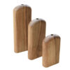 Handgefertigte dekorative Holz-Einzelstielvase – Ästhetisches Geschenk, 3er-Set