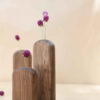 Handgefertigte dekorative Holz-Einzelstielvase – Ästhetisches Geschenk, 3er-Set