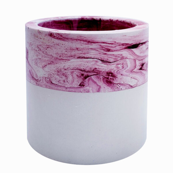 Stein-Stifthalter für den Schreibtisch mit Marmormuster Modell Rangi