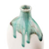 Handgefertigte dekorative Keramik-Einzelstielvase mit Tropfen-Glasur-Design in Blau