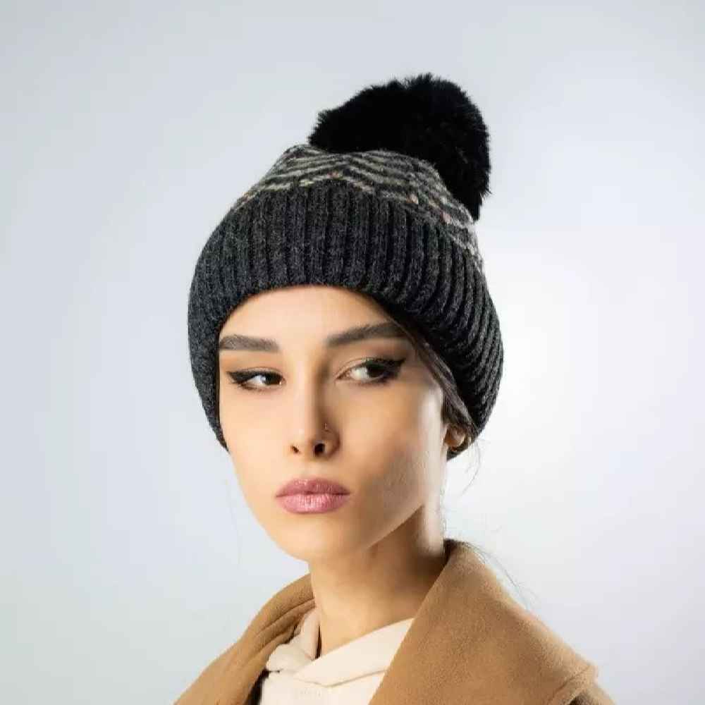 Damen Strick Wintermütze – Modell Zigzag