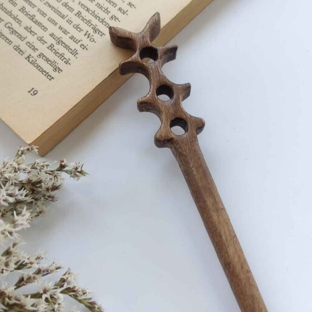 Holz-Haarnadel Handgefertigt Große Größe für Frauen