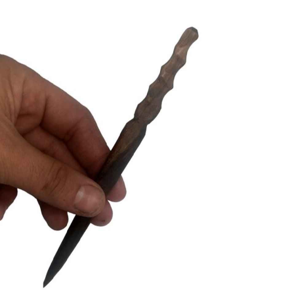 Holz-Haarnadel Handgefertigt Matter Gebogenes Design für Frauen