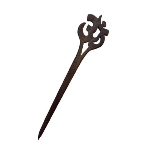 Holz-Haarnadel Handgefertigt Matter Om-Design Große Größe