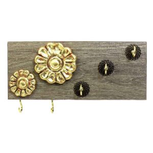 Dekorativer & handgefertigter Wand-Schlüsselhalter Modell Blume