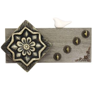 Dekorativer & handgefertigter Wand-Schlüsselhalter mit Vogeldesign
