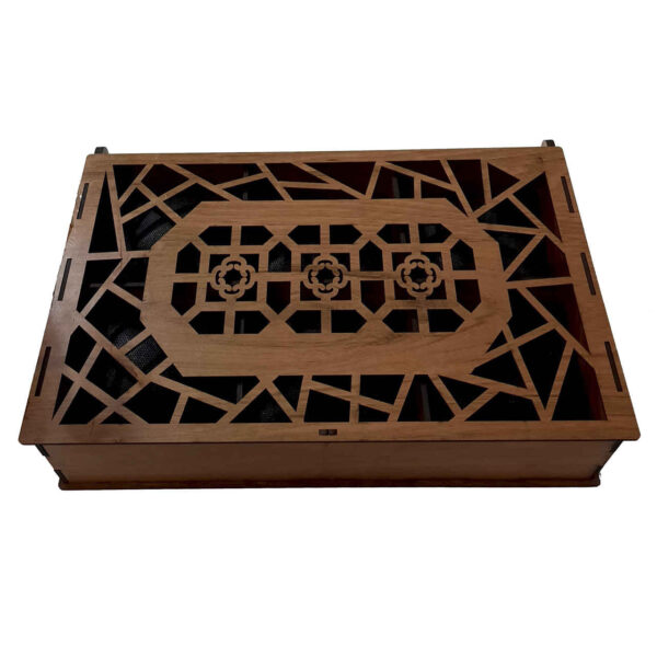 Holz-Uhrenbox mit 6 Fächern und Uhrenkissen