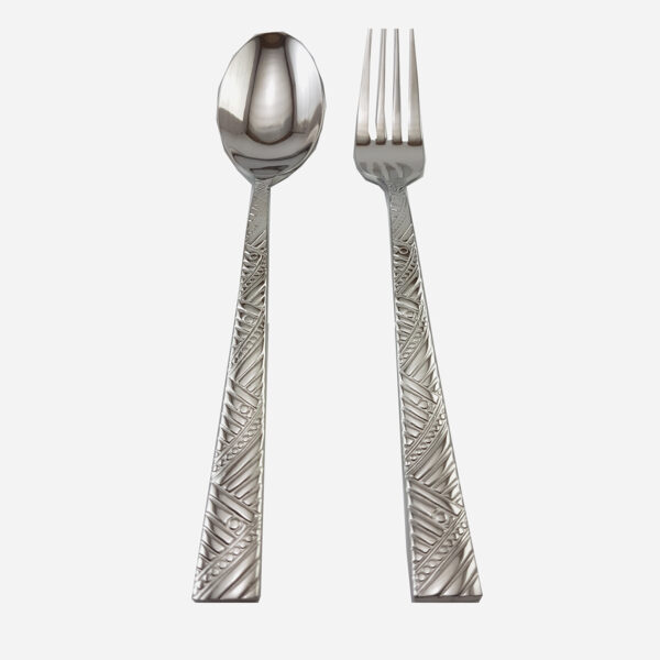 Edelstahl Löffel- und Gabel-Besteck Set aus 12 Teilen, Modell Victor