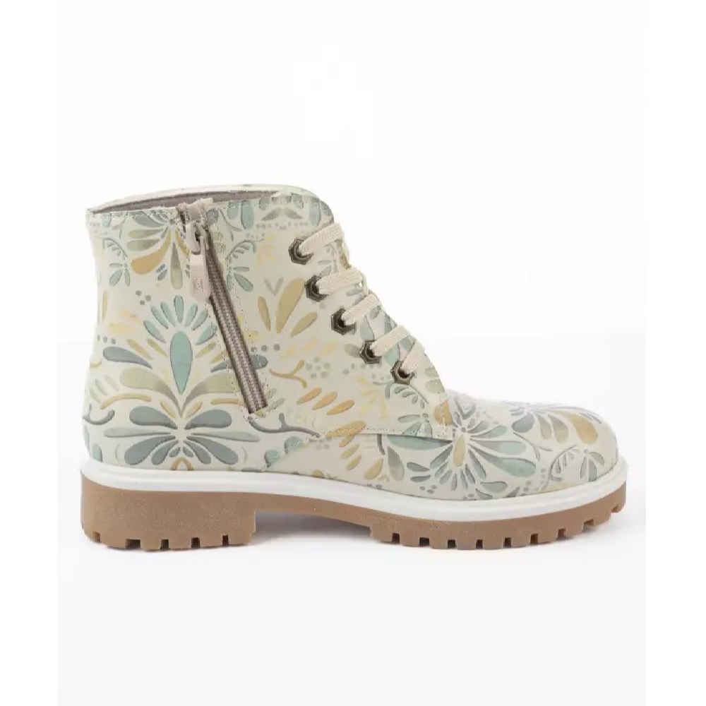 Graffiti-Druck Stiefelette für Frauen – Blumenmuster
