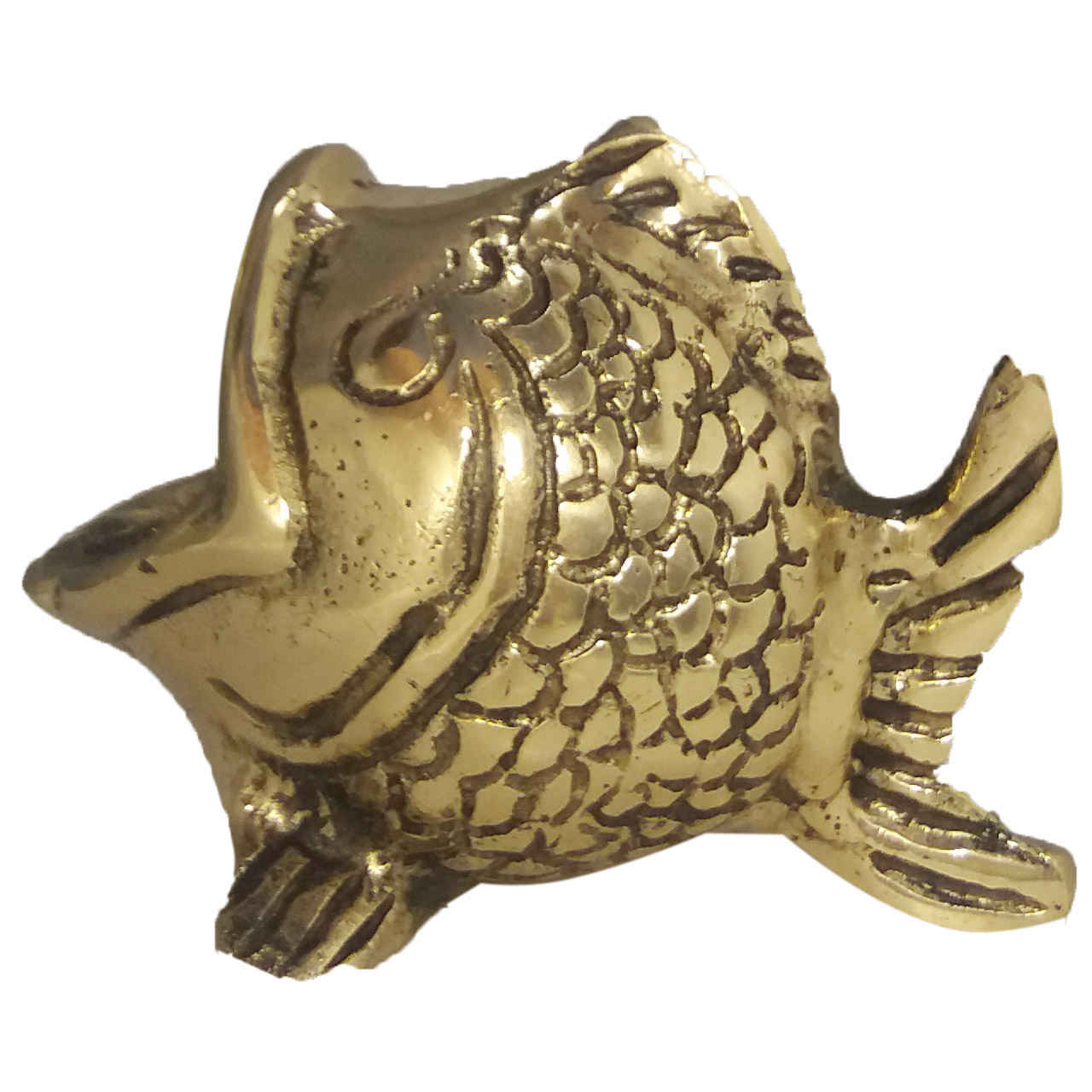 Handgefertigter Messing-Aschenbecher – Künstlerisches Fisch-Design